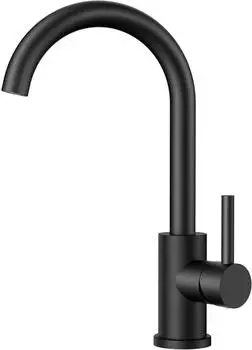 LuxusKollektion Küchenarmatur Einhebelmischer schwarz, 360° drehbar, Edelstahl