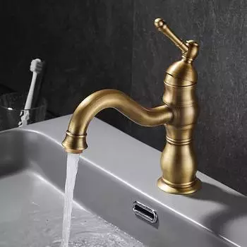 LuxusKollektion Kisimixer Waschtischarmatur antik bronze, 360&deg; schwenkbar, Messing (G3/8)