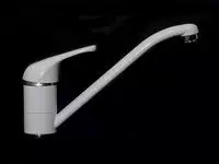 K&uuml;chenarmatur, Sp&uuml;ltisch, Sp&uuml;le, Armatur, Wasserhahn, weiss