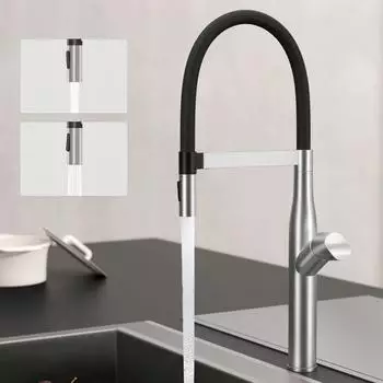 Mai & Mai Turnix-01 K&uuml;chenarmatur mit Magnetbrause, 360&deg; schwenkbar, geb&uuml;rstet silber (Turnix-01)