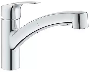 GROHE Eurosmart Einhand-Sp&uuml;ltischarmatur Vorfenster-Montage, herausziehbare Dual-Sp&uuml;lbrause (1012320000)