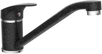 Eisl Granit Sp&uuml;ltischarmatur Einhebelmischer schwarz, Messing (NI182SMCR)