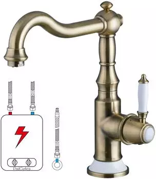 PaulGurkes Niederdruck Waschtisch-/Küchenarmatur Messing bronze (PGNX56-ND-B)