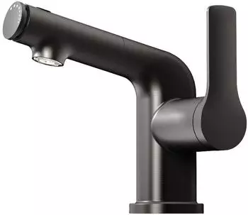 LuxusKollektion Waschtischarmatur Einhebelmischer ausziehbar anthrazit, 2 Strahlarten, 3/8"