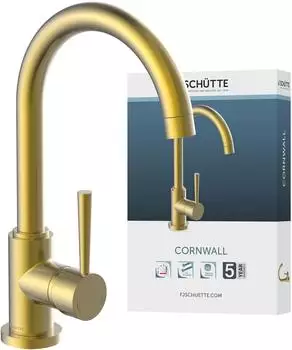 Sch&uuml;tte Cornwall Sp&uuml;ltischarmatur 360&deg; schwenkbar, gold geb&uuml;rstet (79167U)