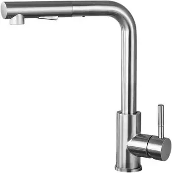 KitchenQuality Küchenarmatur 31cm Edelstahl ausziehbar 360° schwenkbar