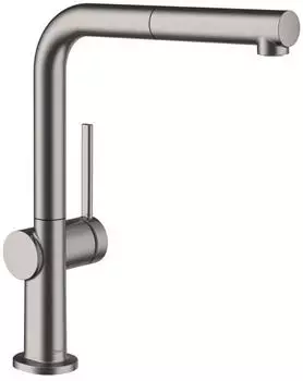 Hansgrohe Talis M54 270 Eco 1jet schwarz chrom gebürstet (72845340)