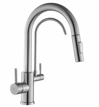 Rea Eco Fresh K&uuml;chenarmatur mit Wasserfilter, stehend, Nickel (REA-B7563)