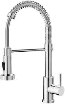 LuxusKollektion K&uuml;chenarmatur ausziehbar, 360&deg; drehbar, 2 Strahlarten, Hochdruck, Edelstahl chrom