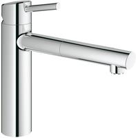 GROHE Eurosmart 31214001 Niederdruck, Einhand-Sp&uuml;ltischbatterie, mittelhoher