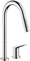 hansgrohe Axor Citterio Sp&uuml;ltischarmatur 34822800 2 Loch, mit Ausziehbrause,