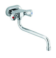 KLUDI K&uuml;chenarmatur Sp&uuml;ltisch-Wandarmatur 314530515, chrom, Hochdruck, 360&deg;