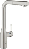 Grohe Essence K&uuml;chenarmatur 30270DC0 supersteel, mit herausziehbarer Sp&uuml;lbrause