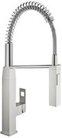 Grohe 31395DC0, Grohe Eurocube K&uuml;chenarmatur 31395DC0 supersteel, C-Auslauf, mit