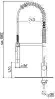 DORNBRACHT 33860875-00, Dornbracht Tara Ultra K&uuml;chenarmatur Profi, schwenkbar,