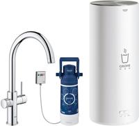 Grohe Red - Sp&uuml;ltischarmatur Duo mit Boiler und Wasserfilter, Boiler Gr&ouml;&szlig;e L,