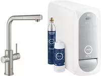 GROHE Blue Home L-Auslauf Starter Kit mit herausziehbarem Auslauf, K&uuml;chenarmaturen,