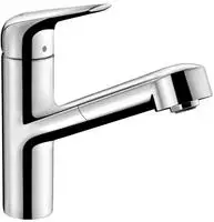 hansgrohe Focus M42 K&uuml;chenarmatur 150 71814000 mit Ausziehauslauf, chrom, 1 jet