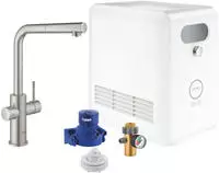 GROHE Blue Professional L-Auslauf Kit, Mousseurauslauf herausziehbar,