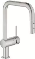 GROHE Minta Einhand-Sp&uuml;ltischbatterie mit herausziehbarer Sp&uuml;lbrause,