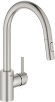 GROHE Concetto 31483DC2 Einhand-Sp&uuml;ltischbatterie, herausziehbar, hoher Auslauf,