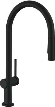 Hansgrohe Talis M54 Einhebel-K&uuml;chenmischer 210 Ausziehbrause 2jet mattschwarz (72800670)