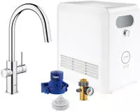 GROHE Blue Professional C-Auslauf Kit, Mousseurauslauf herausziehbar,