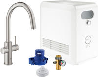 GROHE Blue Professional C-Auslauf Kit, Mousseurauslauf herausziehbar,