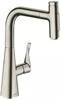 hansgrohe Metris Select K&uuml;chenarmatur 73817800 mit Ausziehbrause, 2jet, sBox,