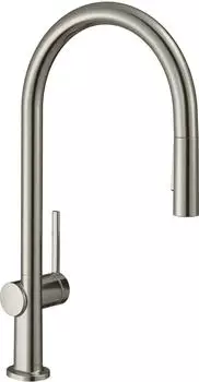 Hansgrohe Talis M54 Einhebel-K&uuml;chenmischer 210 Ausziehbrause 2jet sBox Edelstahl Finish (72801800)
