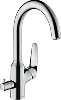 hansgrohe Focus M42 K&uuml;chenarmatur 220 1jet 71803000 chrom, schwenkbarer Auslauf