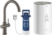 GROHE Red Duo Armatur und Boiler Gr&ouml;&szlig;e M, Armatur mit C-Auslauf, K&uuml;chenarmaturen,