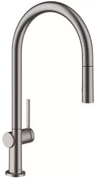 Hansgrohe Talis M54 Einhebel-Küchenmischer 210 Ausziehbrause 2jet schwarz chrom gebürstet (72800340)