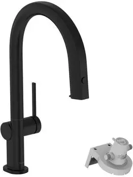Hansgrohe Aqittura M91 FilterSystem 210 Ausziehauslauf 1jet matt schwarz (76826670)