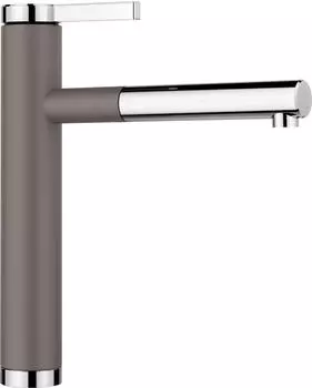 Blanco Linee-S (Silgranit-Look) vulkangrau matt/chrom (526956)