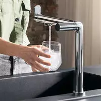 hansgrohe Aqittura M91 Filtersystem 240, Ausziehauslauf, 1jet, Starter Set,