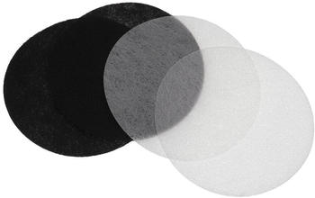 vhbw Aktivkohle-Filter Fett-Filter Ersatzfilter-Set (4-tlg.) kompatibel mit Moulinex T-43, T-41, T-42 Fritteuse Schwarz Weiß