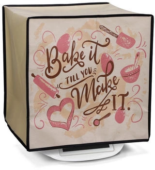 kwmobile Hülle kompatibel mit Thermomix TM5 / TM6 - Küchenmaschine Abdeckhaube - in DunkelBeige Pink Backleidenschaft