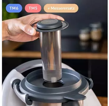 Mixcover K&uuml;chenmaschinen-Adapter Edelstahl Teesieb passend f&uuml;r Thermomix in Verbindung mit Messerersatz