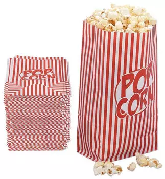Relaxdays 576 xPopcornt&uuml;ten Rot-wei&szlig; 288