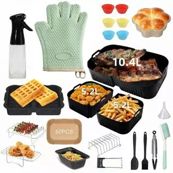 LuxusKollektion Silikonform-Set 29-teilig für Heißluftfritteuse 10,4L (AF500EU)