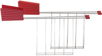 Alessi Plisse Toasterzangen 2er-Set rot