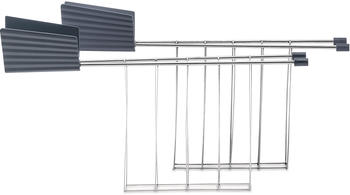 Alessi Plisse Toasterzangen 2er-Set grau