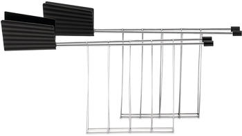 Alessi Plisse Toasterzangen 2er-Set schwarz