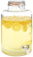 vidaXL Wasserspender XXL mit Zapfhahn Transparent 8 L Glas