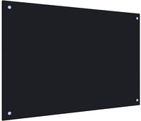 vidaXL K&uuml;chenr&uuml;ckwand Schwarz 90x60 cm Hartglas