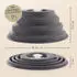 KitchBo Faltbare Mikrowellenhaube mit Magnet 26x 11,5 cm