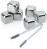 Intirilife Whiskey Steine Silber 2.5 cm 6x
