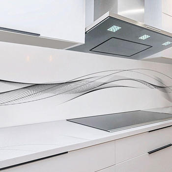 Rodnik Küchenrückwand Eleganz 60x300 cm, robuste ABS-Kunststoff Platte Monolith mit Direktdruck