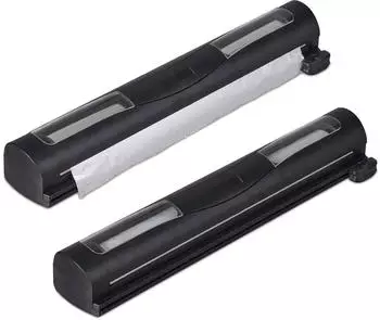 Relaxdays Folienschneider 10034375, schwarz, Kunststoff, f&uuml;r die Schublade, Set, 2 St&uuml;ck